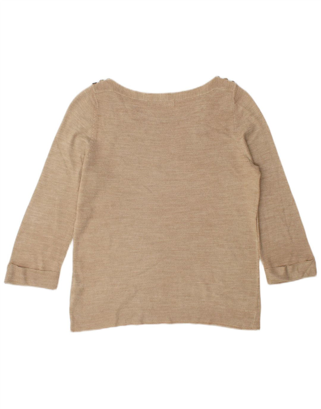 Marks & Spencer - Jersey para mujer con cuello barco, talla 40, color beige medio