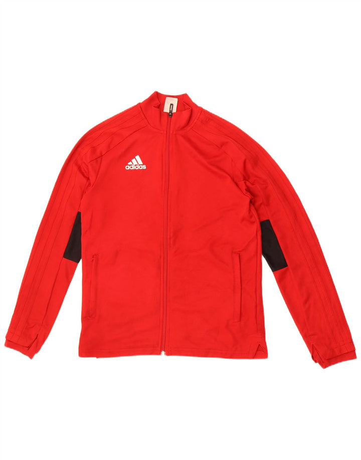 Adidas Chaqueta de chándal para niños 13-14 años Rojo Colorblock Poliéster