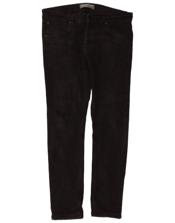 FRENCH CONNECTION Vaqueros ajustados para hombre W36 L32 Algodón negro