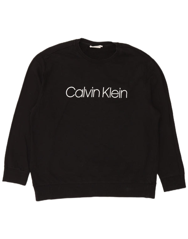 Calvin Klein Sudadera gráfica para hombre Jumper 4XL Algodón negro
