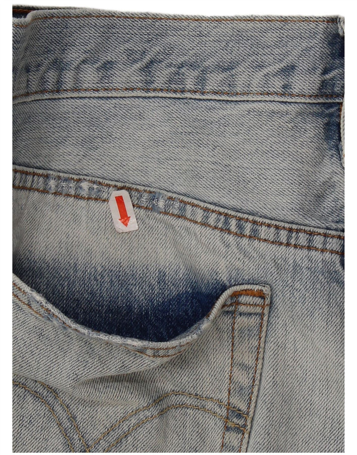 Levi's Mujer 501 Pantalones Cortos De Mezclilla Desgastada W29 Algodón Azul Medio