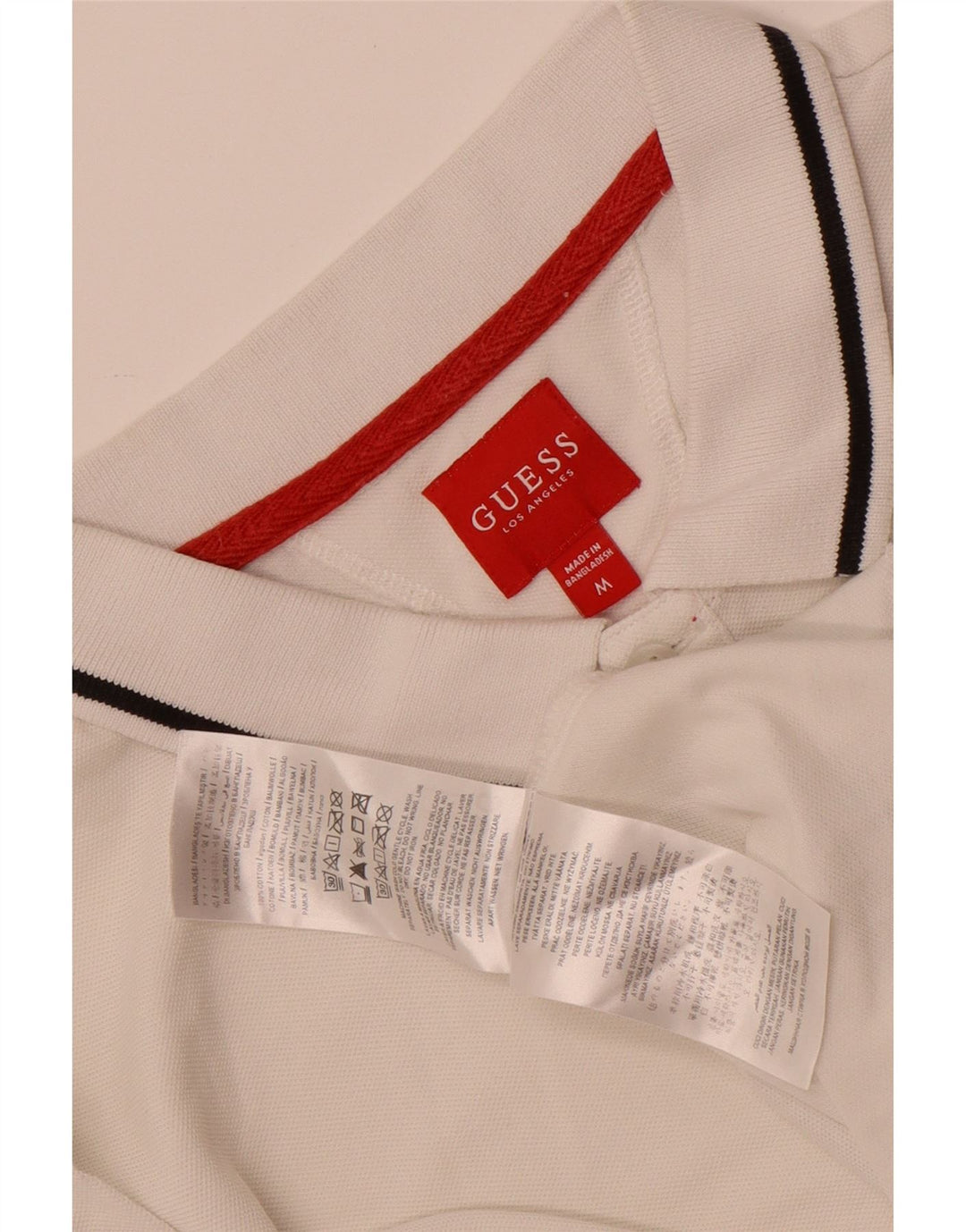 Guess Polo Hombre Algodón Blanco Mediano