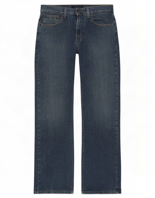 Tommy Hilfiger Vaqueros rectos de ajuste fácil para hombre W30 L32 Algodón azul
