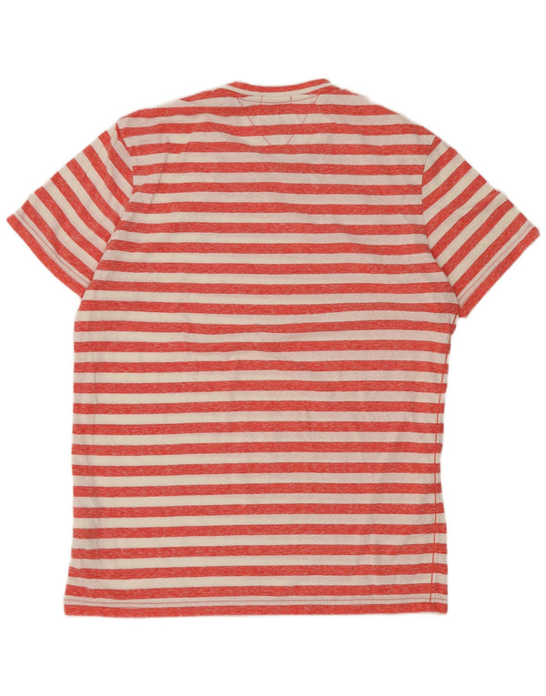 Tommy Jeans Hombre Slim Fit Camiseta Top Grande Poliéster A Rayas Rojas