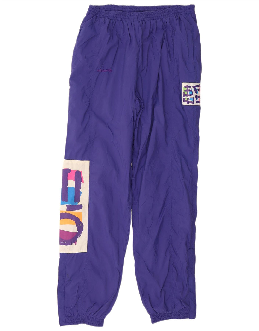 Vintage hombres gráfico chándal pantalones joggers medio púrpura