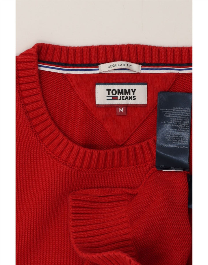 TOMMY HILFIGER Jersey Regular Fit con Cuello Redondo para Hombre Algodón Rojo Medio