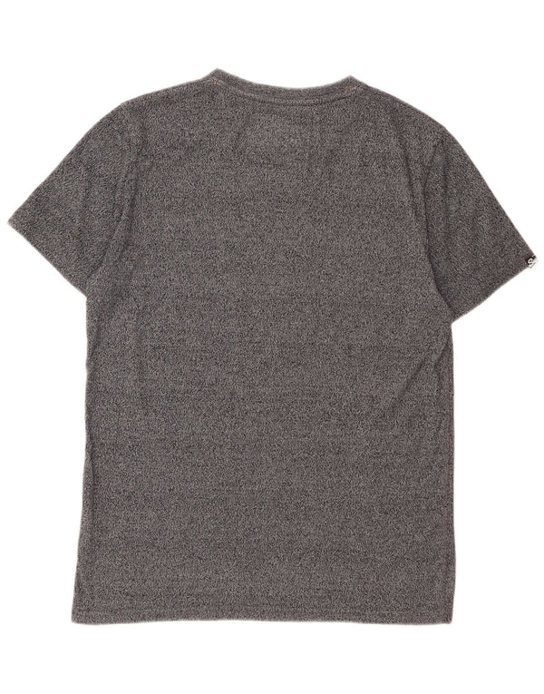 SUPERDRY Camiseta gráfica para hombre Top de algodón moteado gris medio