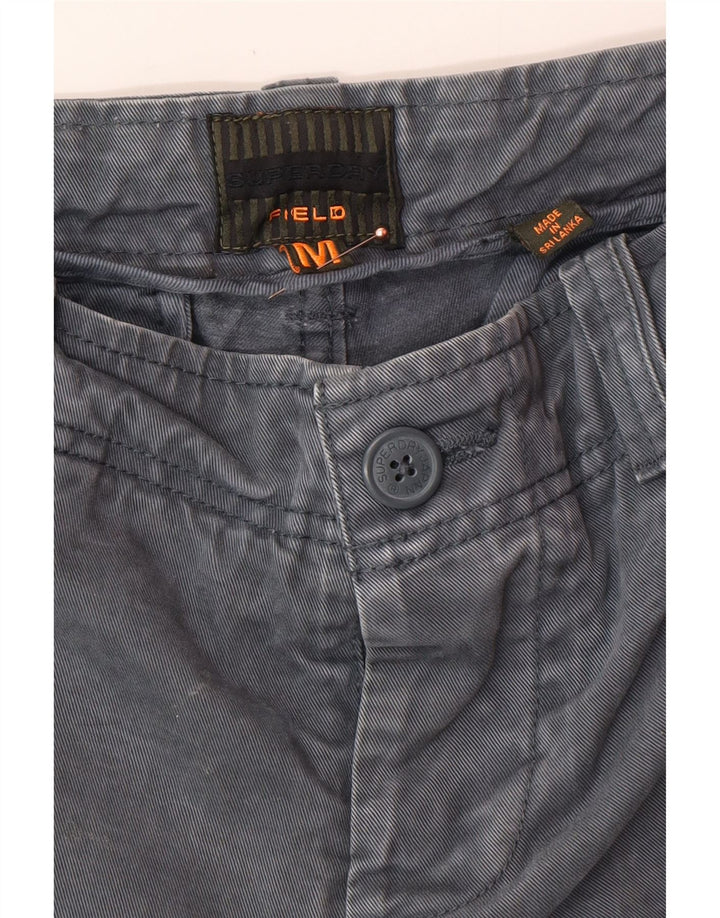 SUPERDRY Pantalones cortos cargo para hombre medianos W32 Algodón gris