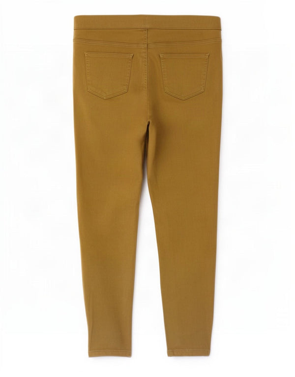 Marks & Spencer Jeans Jegging Cortos para Mujer Reino Unido 46 Grande W34 L24 Algodón Caqui