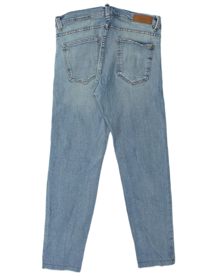 Zara Mens Slim Jeans EU 42 Large W32 L30 Algodón Azul