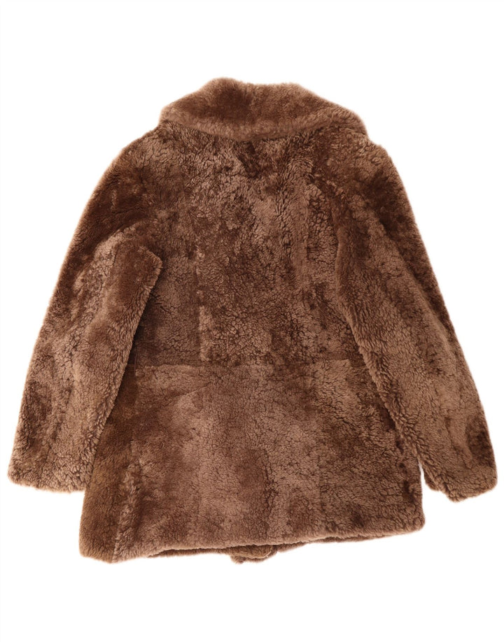 Anfor Chaqueta De Piel De Oveja De Doble Botonadura IT 44 Marrón Medio
