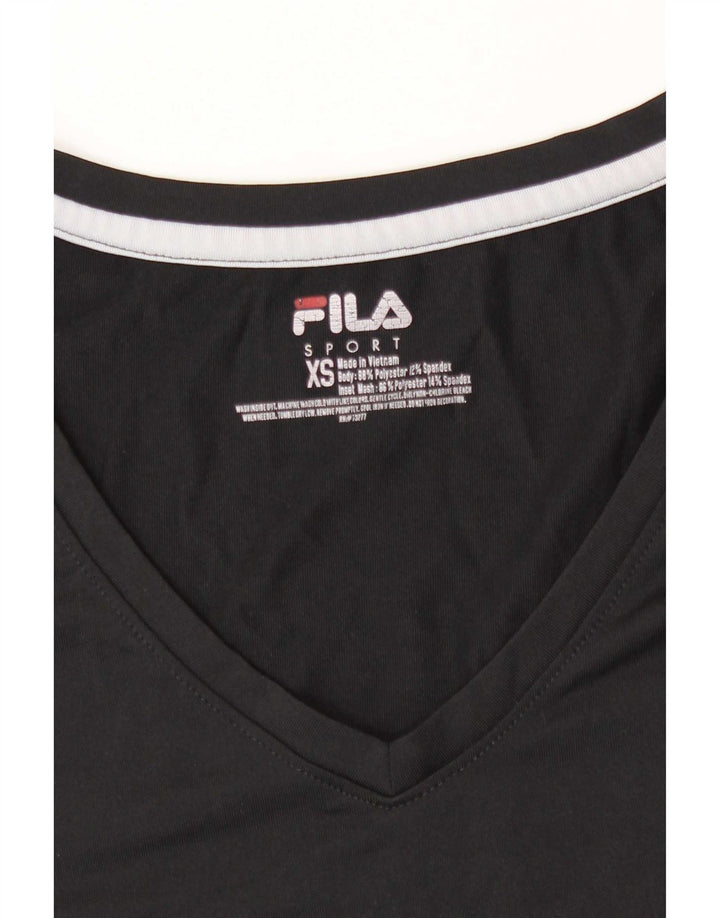 Fila Camiseta para mujer Top UK 6 XS Negro Poliéster