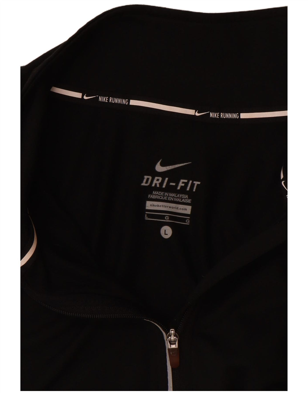 Nike Dri Fit - Chándal con cremallera y cuello para mujer, talla 40, color negro