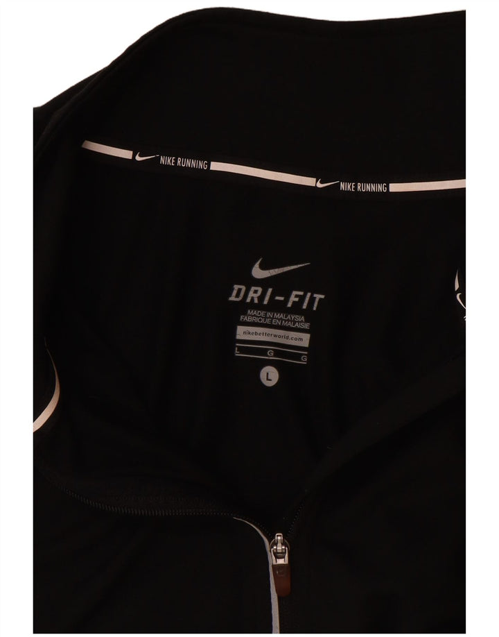Nike Dri Fit - Chándal con cremallera y cuello para mujer, talla 40, color negro