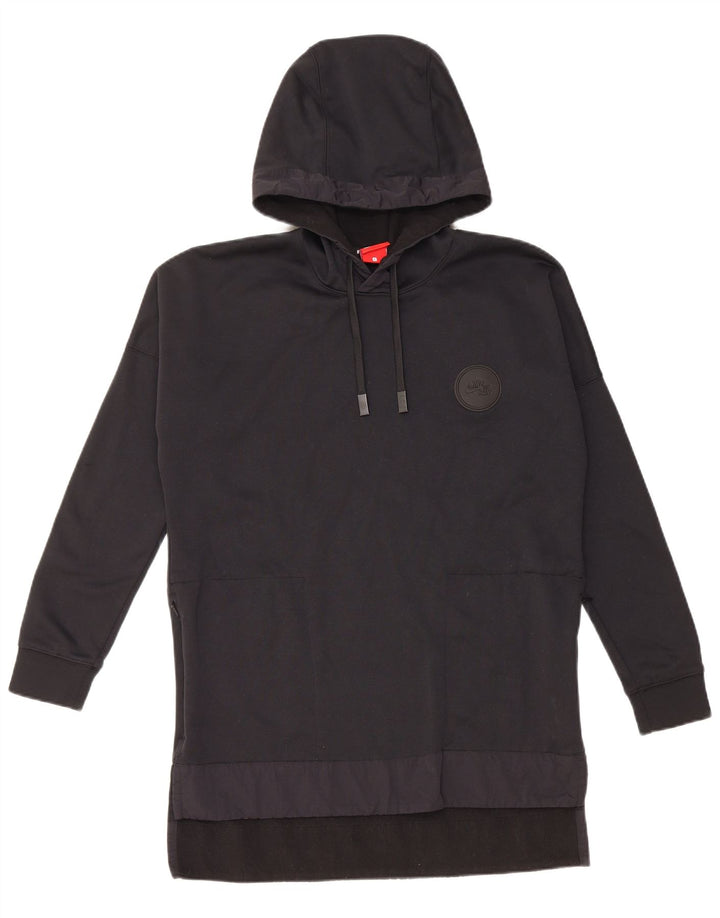 Nike - Sudadera con capucha para mujer, extragrande, larga, talla 10, poliéster, color negro
