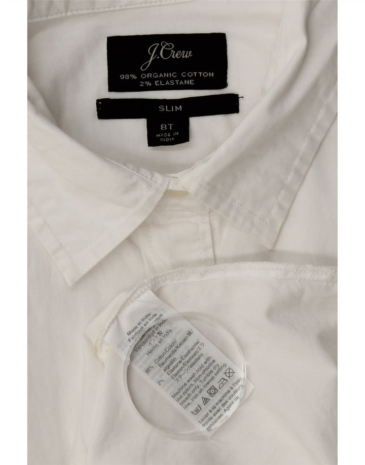 J. Crew Camisa delgada para mujer US 8 Mediana Algodón blanco