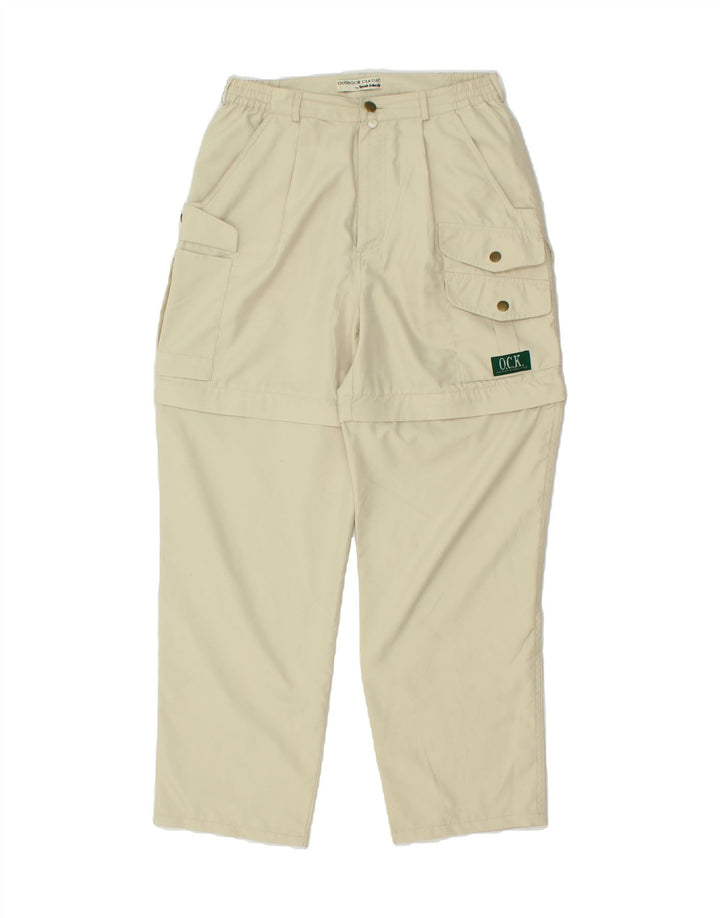 VINTAGE Womens Tapered Cargo Trousers EU 40 Medium W28 L27  Beige Vintage Vintage and Second-Hand Vintage from Messina Hembry 