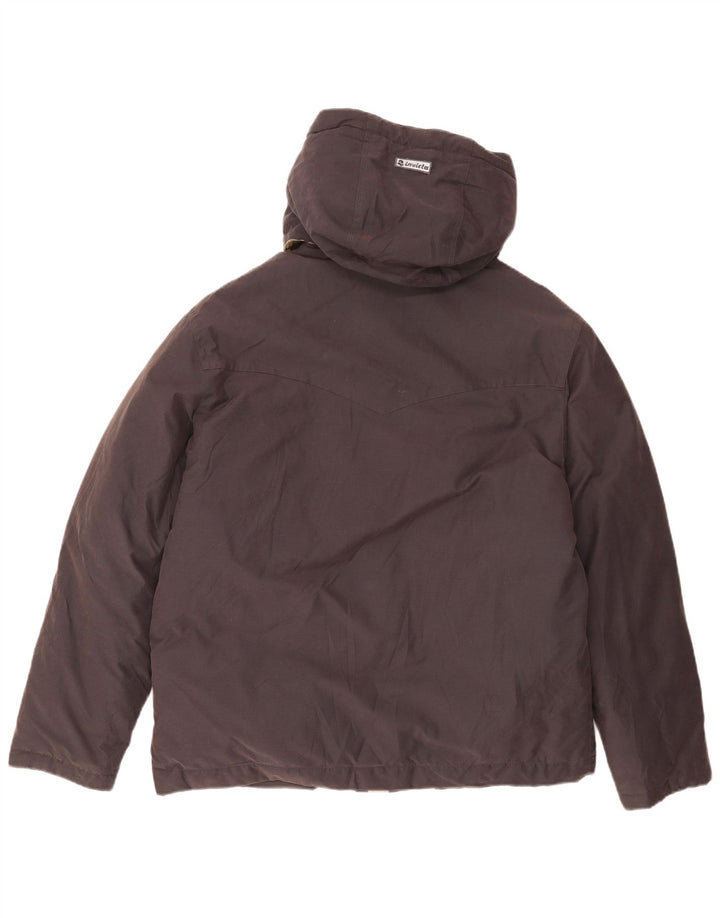 Invicta Chaqueta acolchada con capucha para hombre Reino Unido 40 Grande Algodón negro