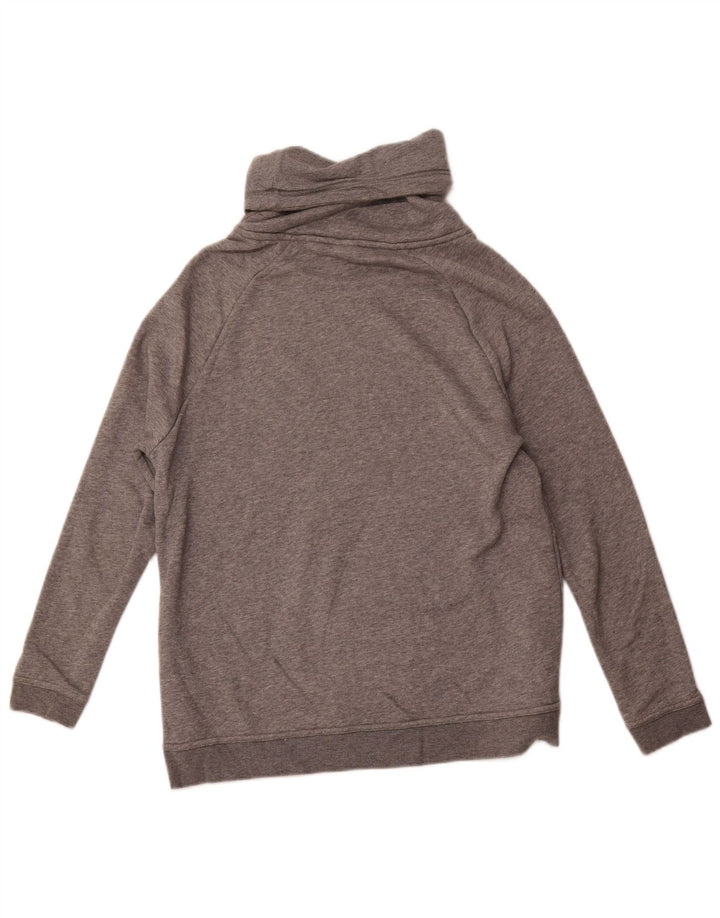 NIKE - Sudadera con cuello vuelto para mujer, talla 40, algodón moteado gris medio