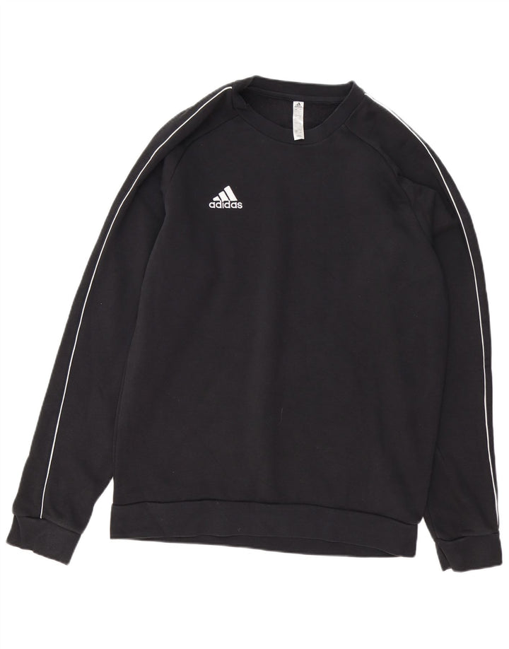 ADIDAS Hombre Sudadera Jumper Grande Algodón Negro