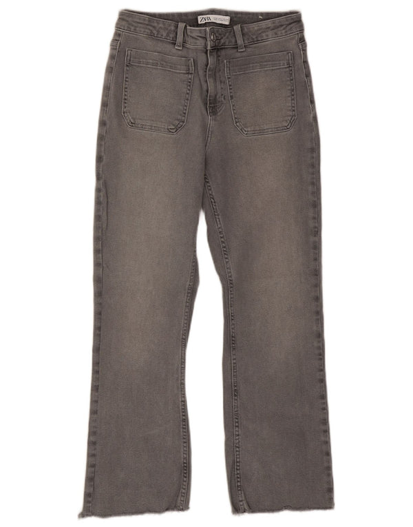 Zara Jeans Cortos Para Mujer EU 38 Small W28 L25 Algodón Gris