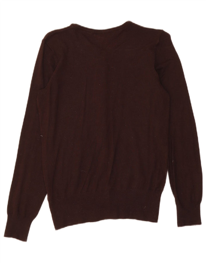 Marks & Spencer Suéter tipo cárdigan para mujer UK 10 Small Viscosa marrón