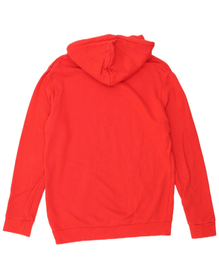 Adidas Hombre Sudadera Con Capucha Gráfica Jersey De Algodón Rojo Medio