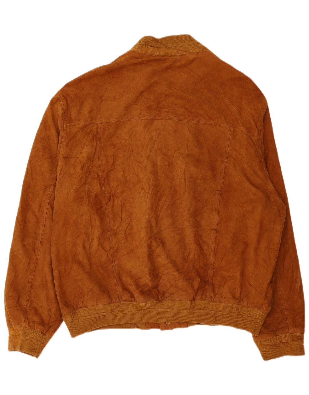 Vintage hombres ante bomber chaqueta EU 56 3XL cuero marrón