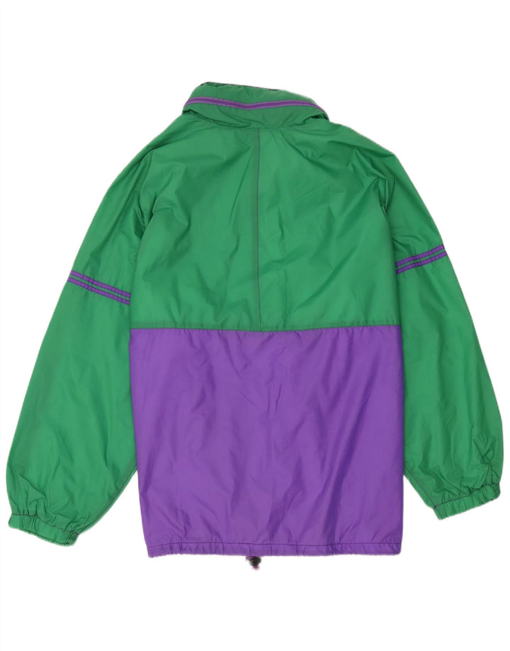 Marcel Clair Chaqueta impermeable para hombre UK 40 Large Verde Colorblock Poliamida