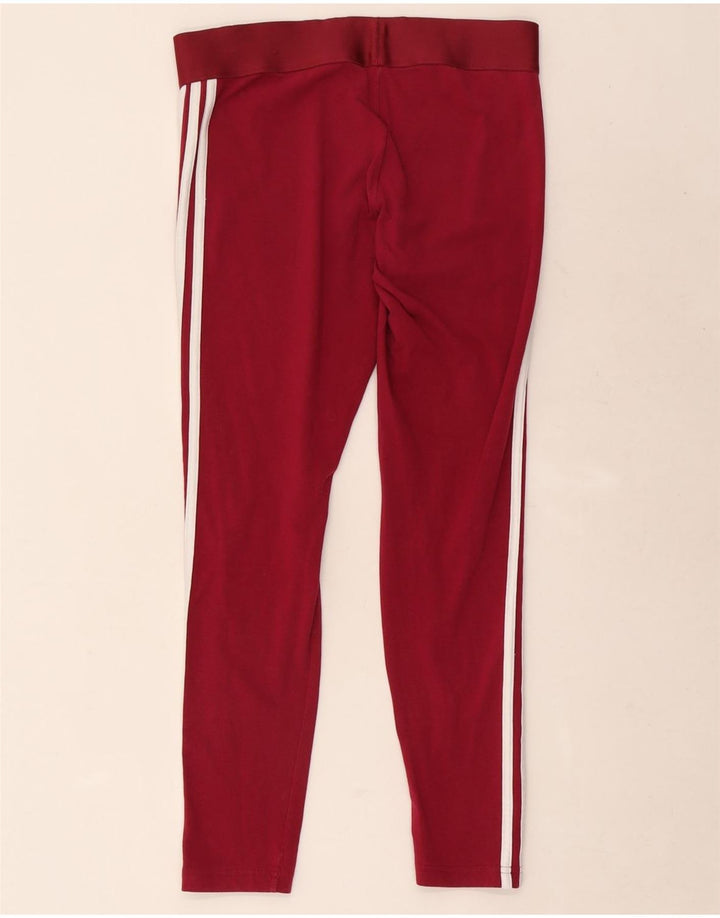 Adidas Leggings para mujer Reino Unido 12/14 Medio Rojo Algodón