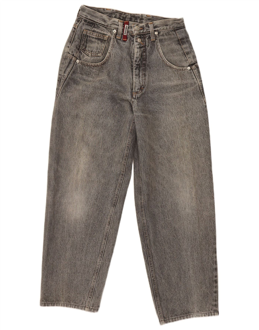OUTSIDER Vaqueros cónicos para hombre W31 L27 Algodón gris
