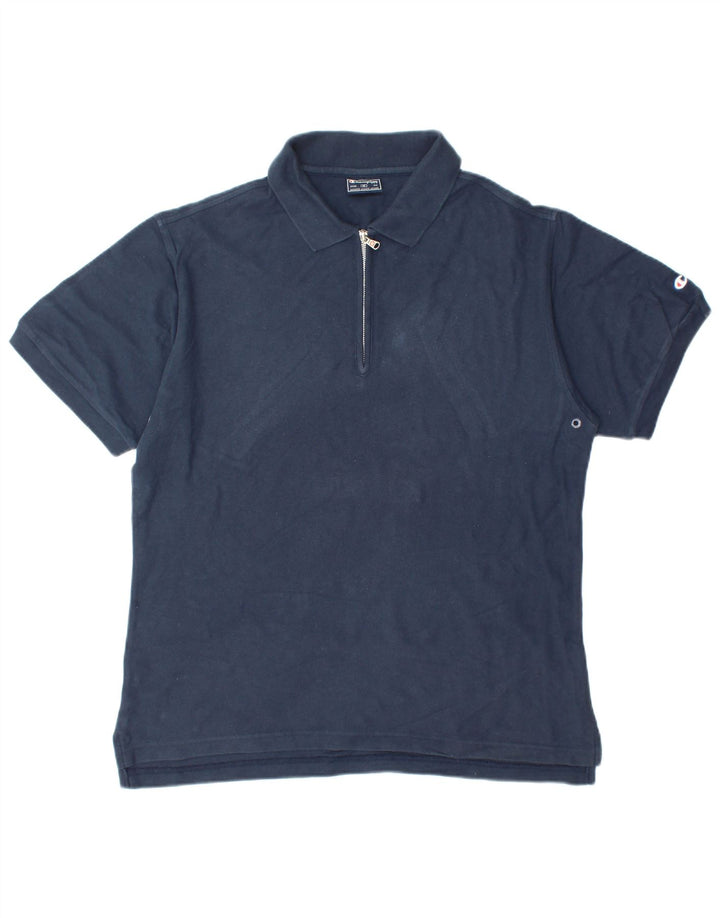 CHAMPION Polo para hombre de algodón azul marino mediano