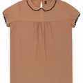 Benetton Blusa Mujer UK 40 Small Beige Poliéster