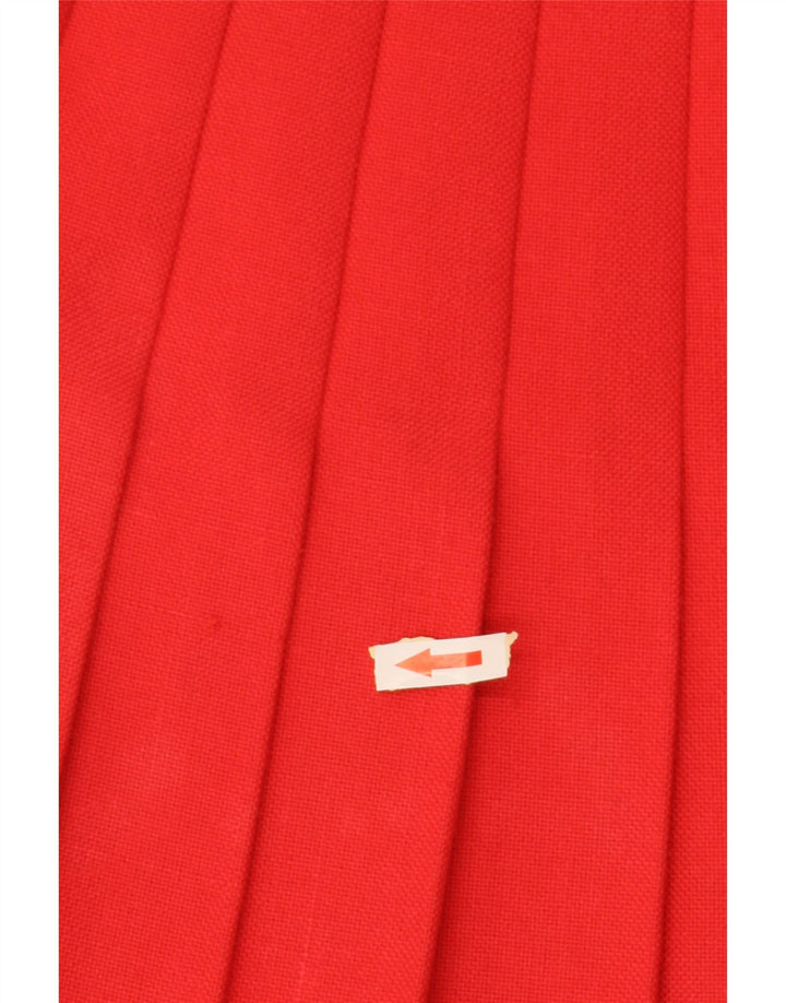 VINTAGE Falda plisada de cuchillo para mujer IT 36 XS W24 Rojo