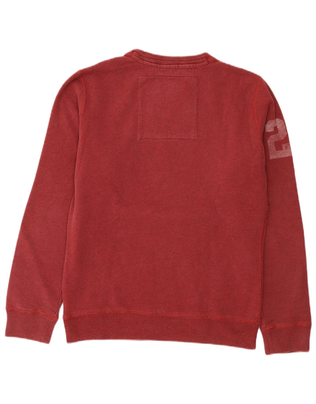 Superdry Hombre Sudadera Gráfica Jersey De Algodón Burdeos Medio