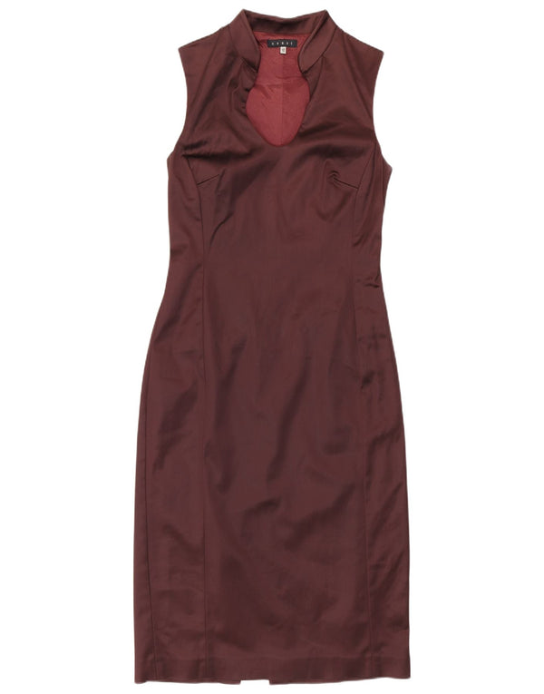Vestido ajustado sin mangas para mujer Coast UK 42 Acetato burdeos mediano