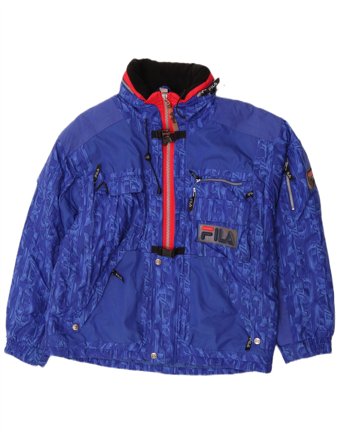 Fila Chaqueta de esquí para mujer IT 54 3XL Azul Geométrico