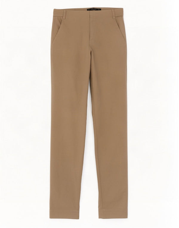 Zara Mujer Pantalón Chino Slim EU 36 XS W26 L27 Algodón Beige