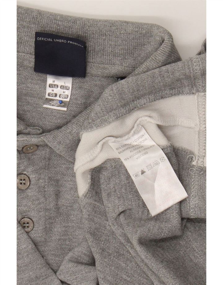 Polo Umbro Hombre De Algodón Color Block Gris Medio