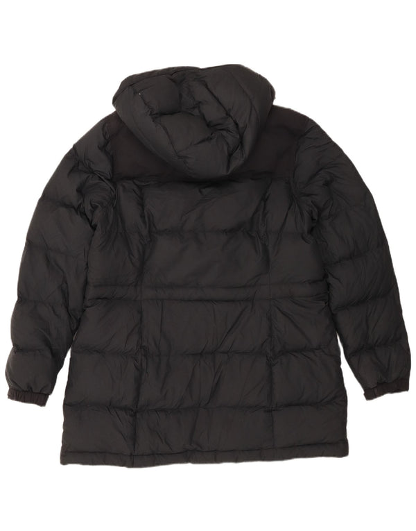 L.L.Bean Chaqueta acolchada con capucha para mujer UK 46 Poliéster gris grande