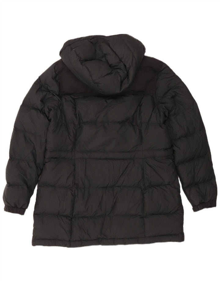 L.L.Bean Chaqueta acolchada con capucha para mujer UK 46 Poliéster gris grande