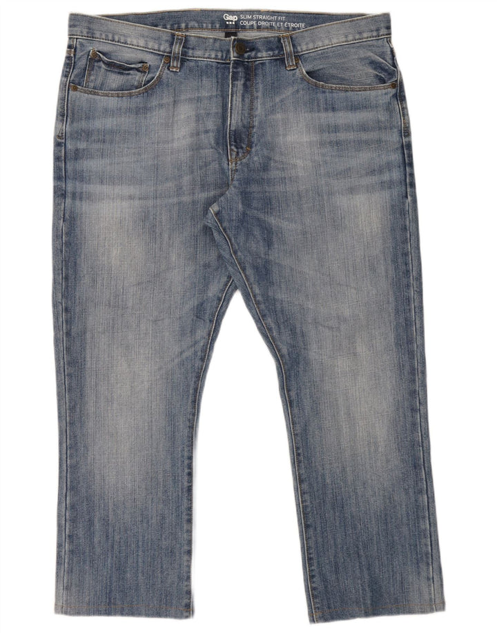 Vaqueros rectos ajustados para hombre Gap W38 L27 Algodón azul