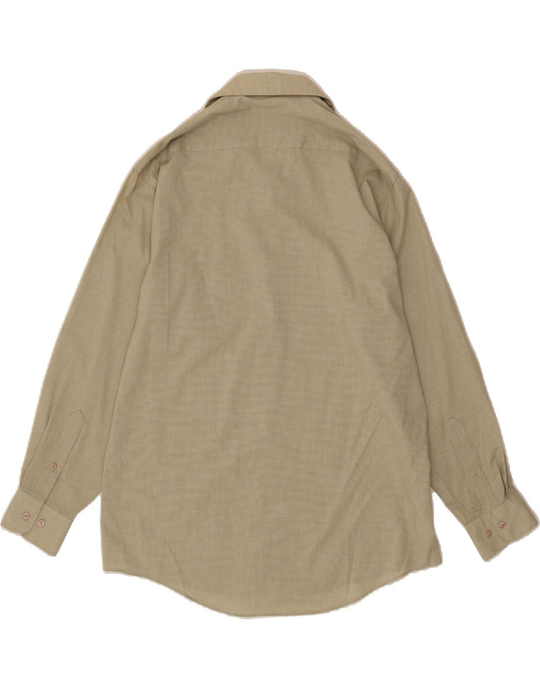 PIERRE CARDIN Mens Shirt Size 15/15 1/2 Medium Beige Polyester