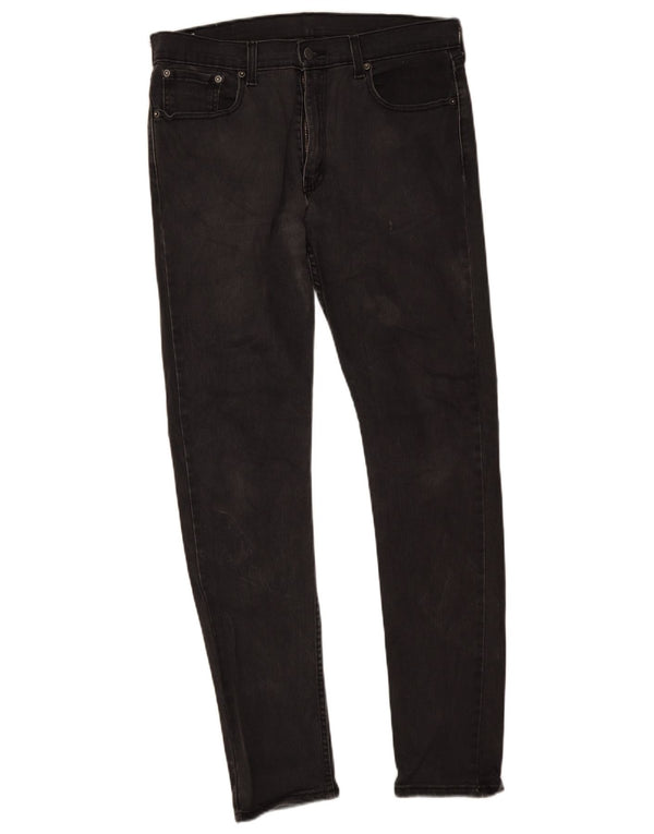 Levi's Hombre 512 Slim Tapered Jeans W33 L34 Algodón Gris