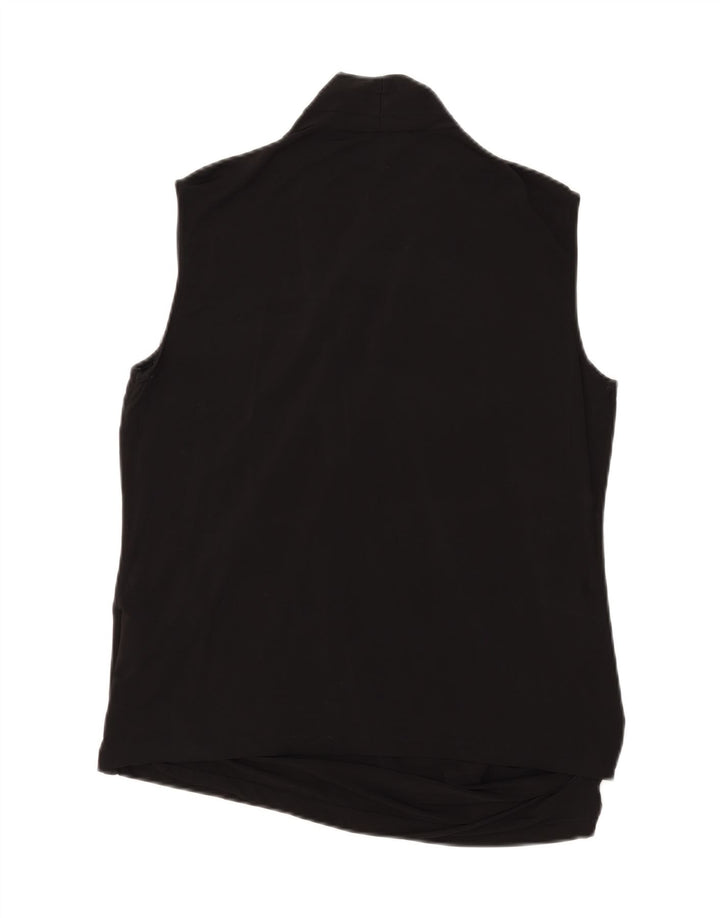 Max Mara Blusa sin mangas para mujer UK 20 2XL Viscosa negra