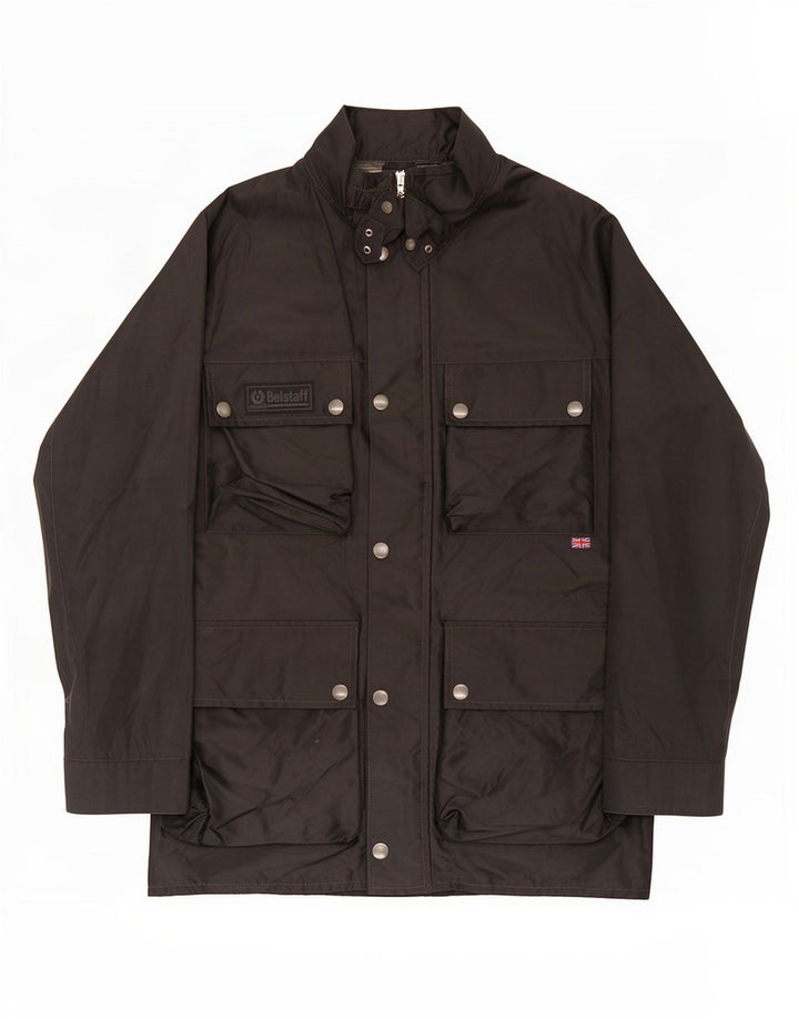 Belstaff Chaqueta Racer para hombre UK 38 Medium Black Nylon
