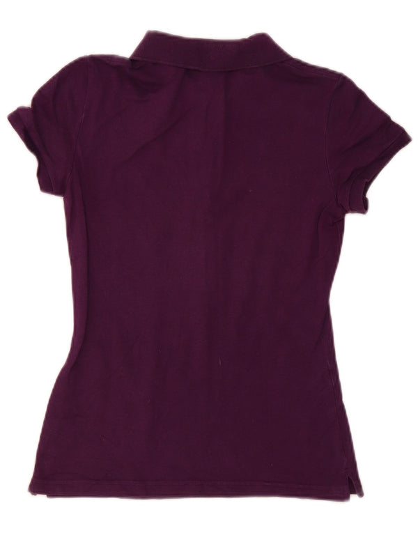 Polo Lacoste Mujer Talla 36 Pequeño Algodón Púrpura