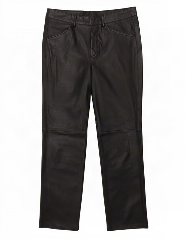 Urban Outfitters Pantalones de piel sintética para mujer UK 40 Medium W30 L29 Negro