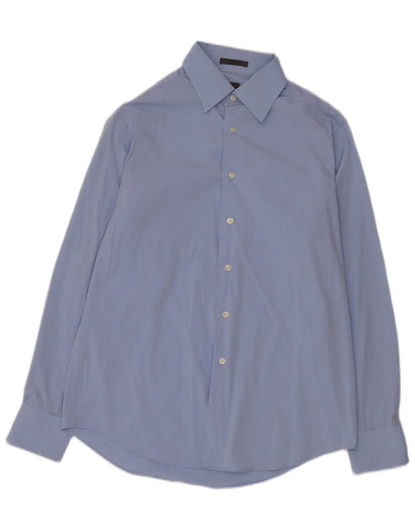 Calvin Klein Camisa Slim Fit para Hombre Talla 40 15 3/4 Algodón Azul Medio