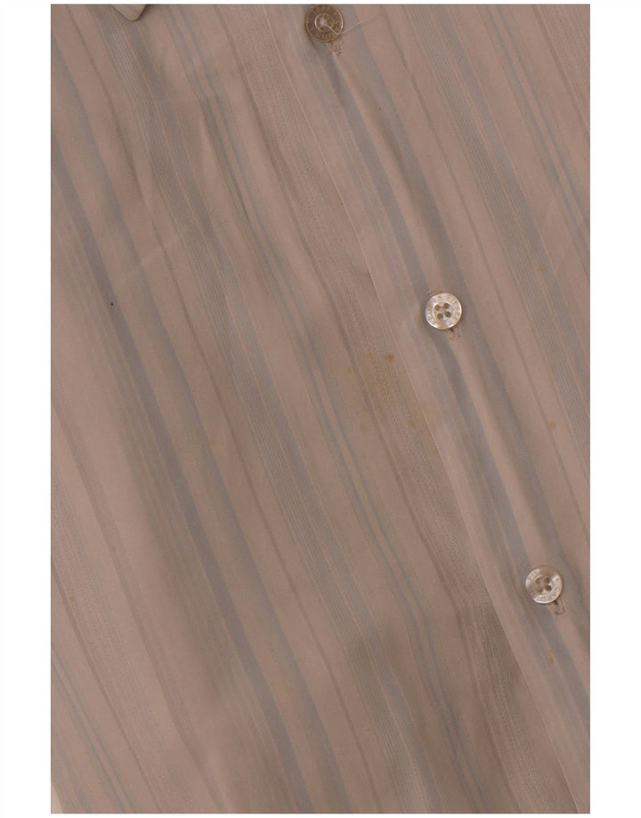 PIERRE CARDIN Camisa Manga Corta Hombre 2XL Algodón Rayas Azul